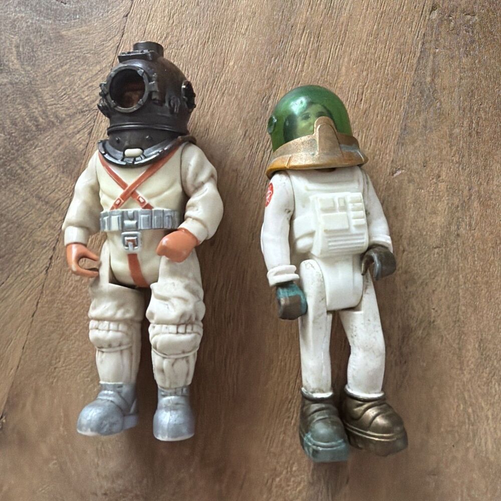 Vintage 1970s Fisher-Price Figures Astronaut & Diver Lot Of 2